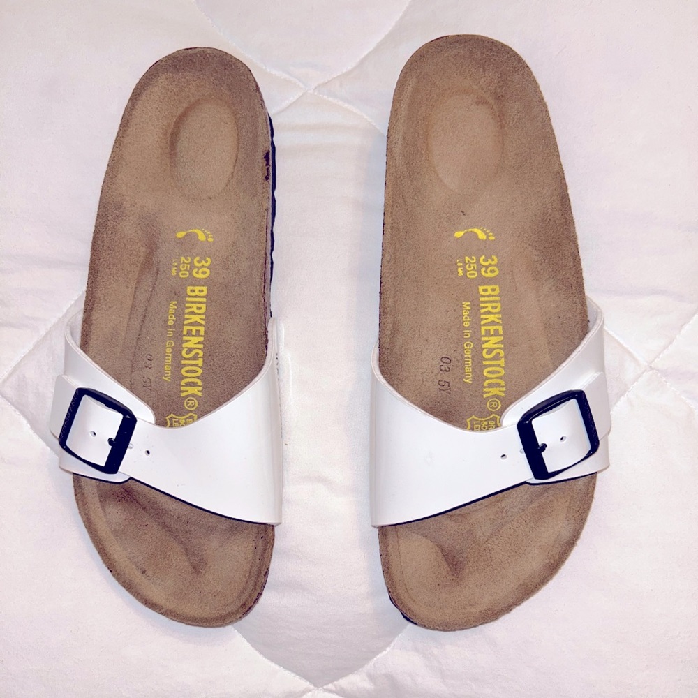 Birkenstock | Madrid Birko-Flor Buckle Single Strap Slide Sandals NWOT